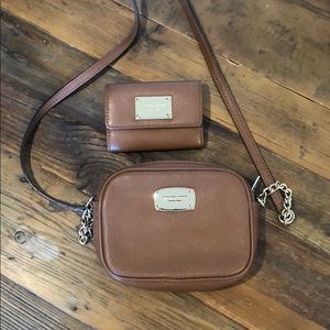 Michael Kors Mini Cross-body Purse + Wallet